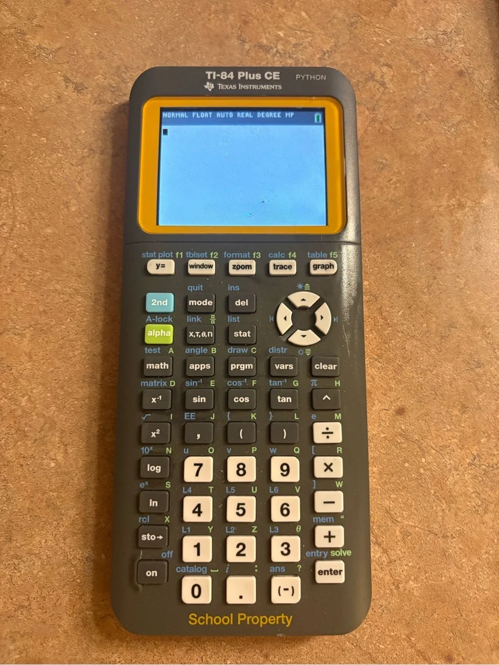 Texas Instruments TI-84 Plus CE Graphing Calculator - Black with Yellow Trim